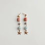 Heliophilia Silver Pendientes de Acero con Perla y Lepidolita Multicolor